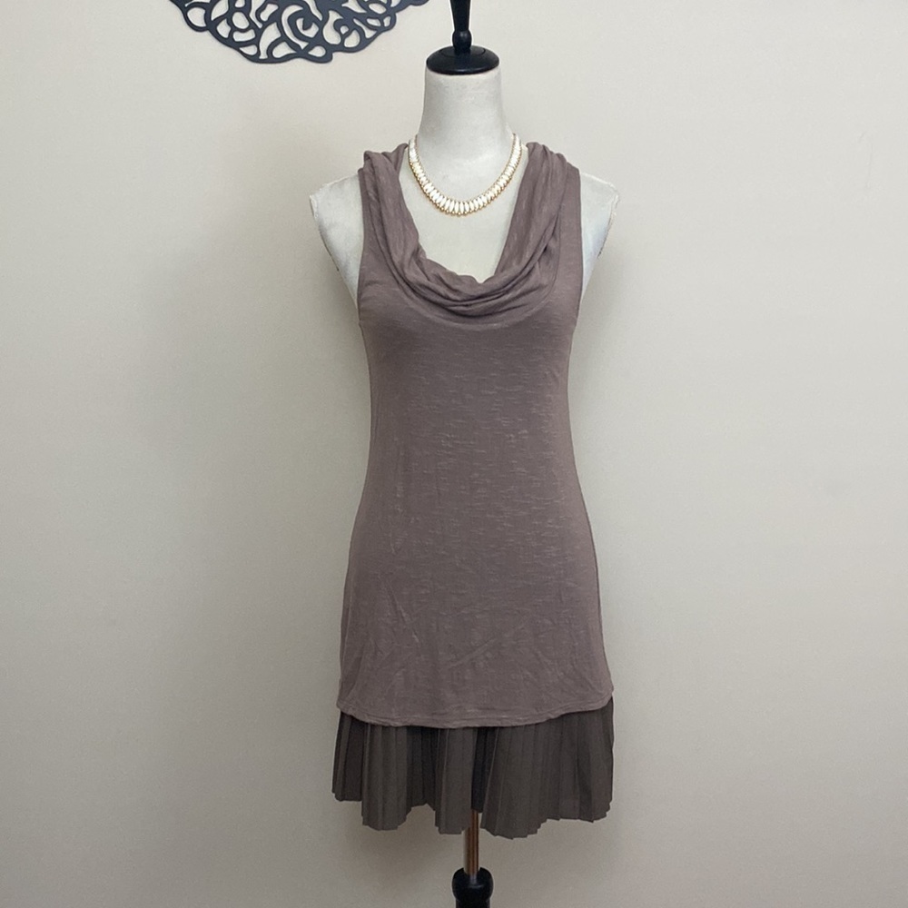 NWOT Free People Cowl Neck Pleated Dress